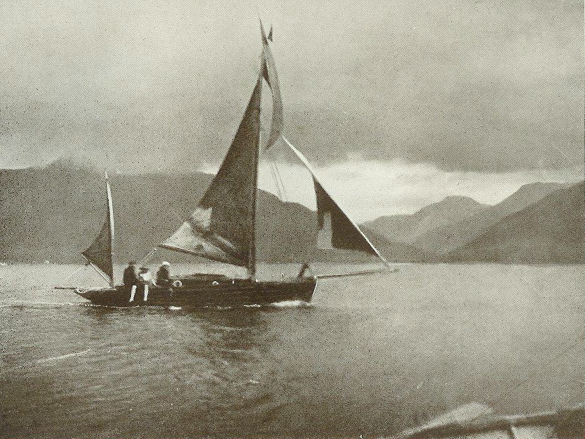 The photo was taken in 1904 by Lynam of his family sailing in Loch Nevis ... The photo was taken in 1904 by Lynam of his family sailing in Loch Nevis ...