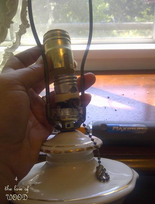 4 the love of wood: RE-WIRING A VINTAGE LAMP - step by step