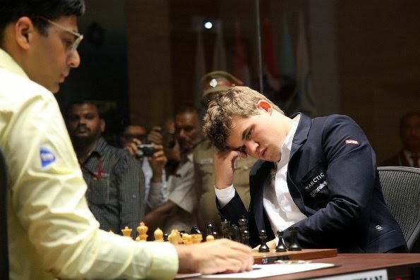 First Chess Game: Vishy Anand vs Magnus Carlsen 