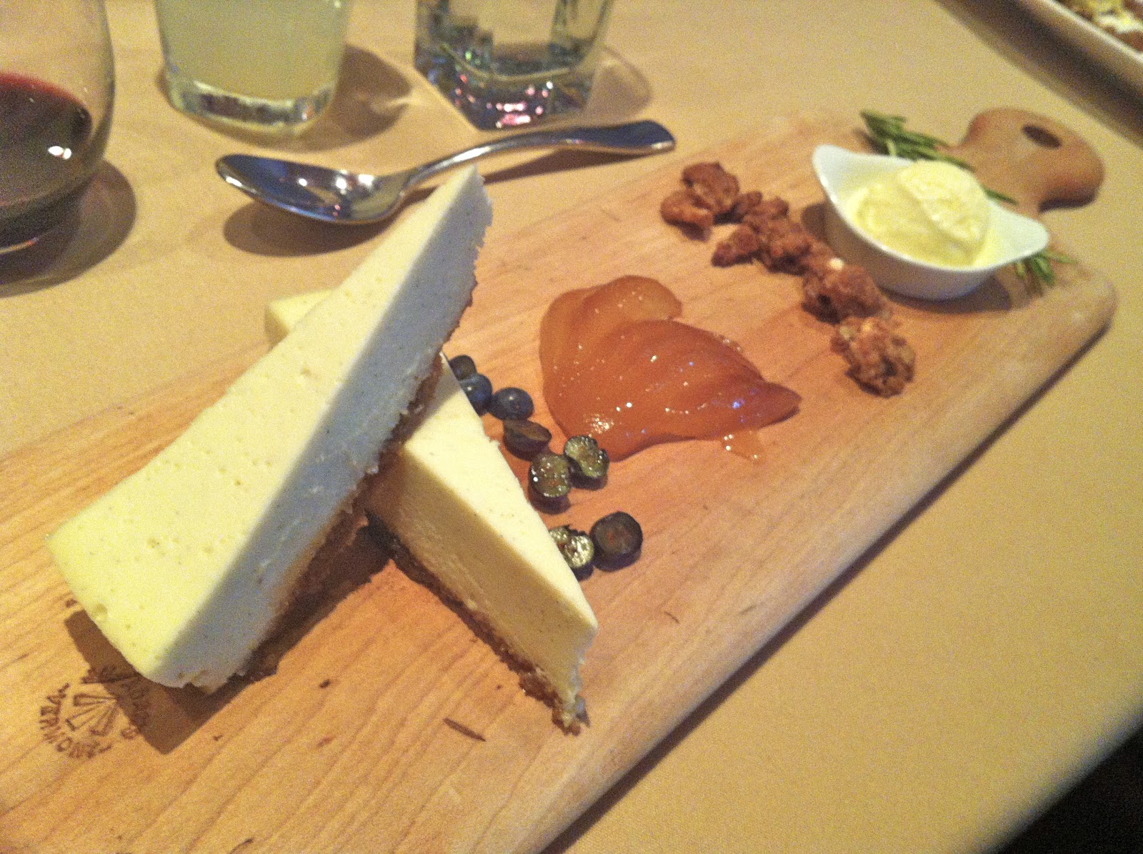 "Blue cheesecake" at Lanny's, Ft Worth TX Good Taste is the Worst Vice