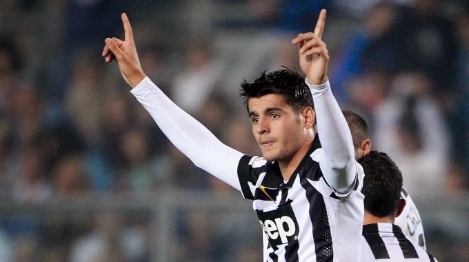 Alvaro Morata (Juventus) autore del secondo stupendo gol contro l'Empoli