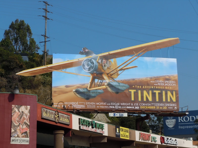 Tintin movie billboard