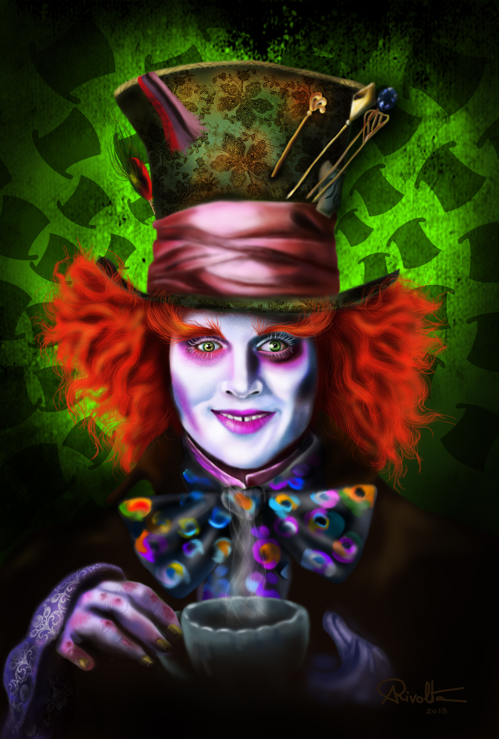 johnny depp como o cha... Helena Bonham Carter
