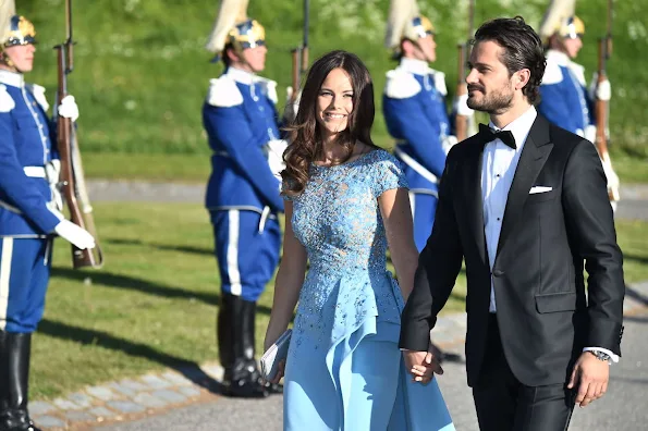 King Carl Gustaf of Sweden and Queen Silvia of Sweden, Prince Carl Philip of Sweden and Sofia Hellqvist, Crown Princess Victoria of Sweden, Prince Daniel of Sweden and Princess Mette-Marit of Norway, Sara Hellqvist and Lina Hellqvist, Marie Hellqvist and Erik Marie Hellqvist, Princess Brigitta of Sweden