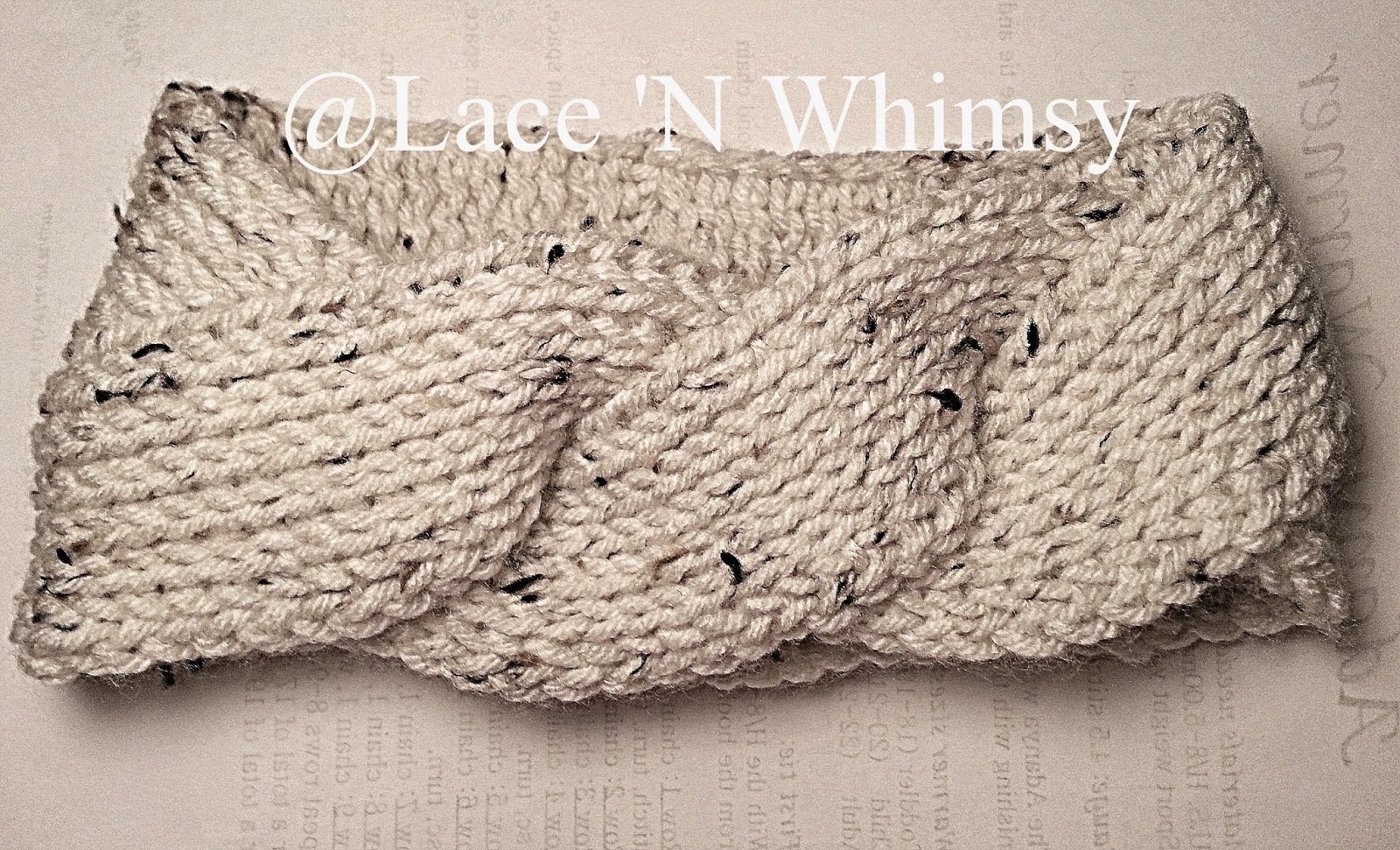 Lace and Whimsy: Triple Twist Headband Ear Warmer Tunisian Knit Crochet Free ...