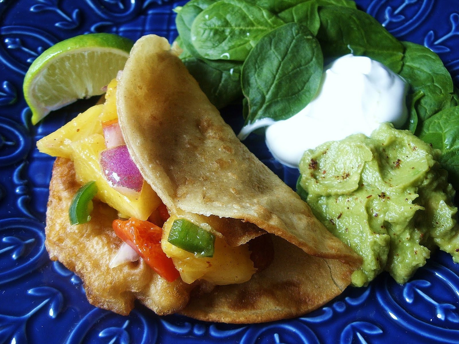 Sage Trifle Fish Tacos with Pineapple Mango Salsa