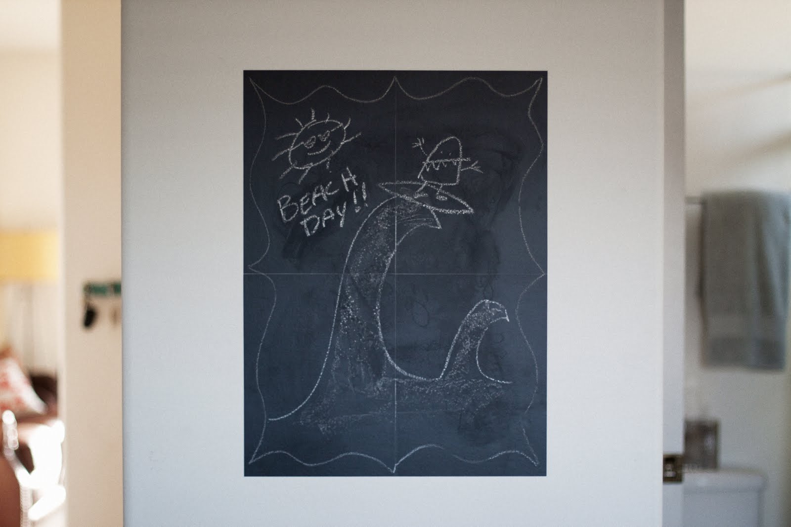 in a nutshell. shel and stone Feeling crafty Chalkboard wall.