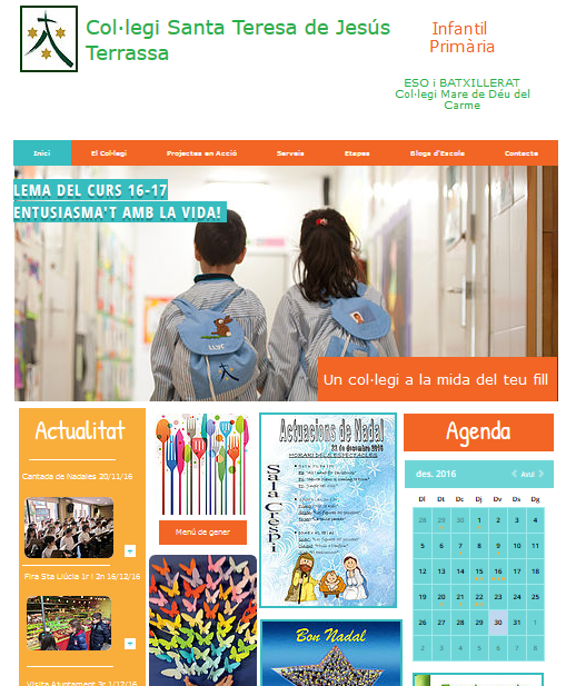 Pàgina web de l'escola