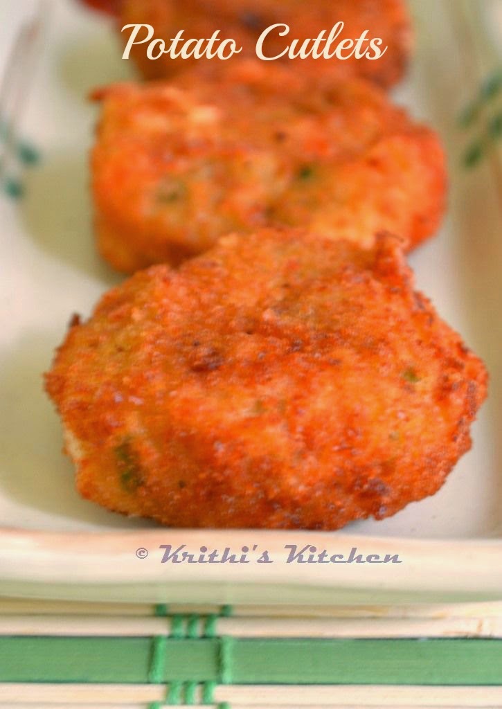 Krithi's Kitchen Vegetable Cutlets / Potato Spaghetti Squash Cutlets