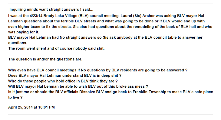 Here's how council meetings in Brady Lake Village aka Clerksville go.