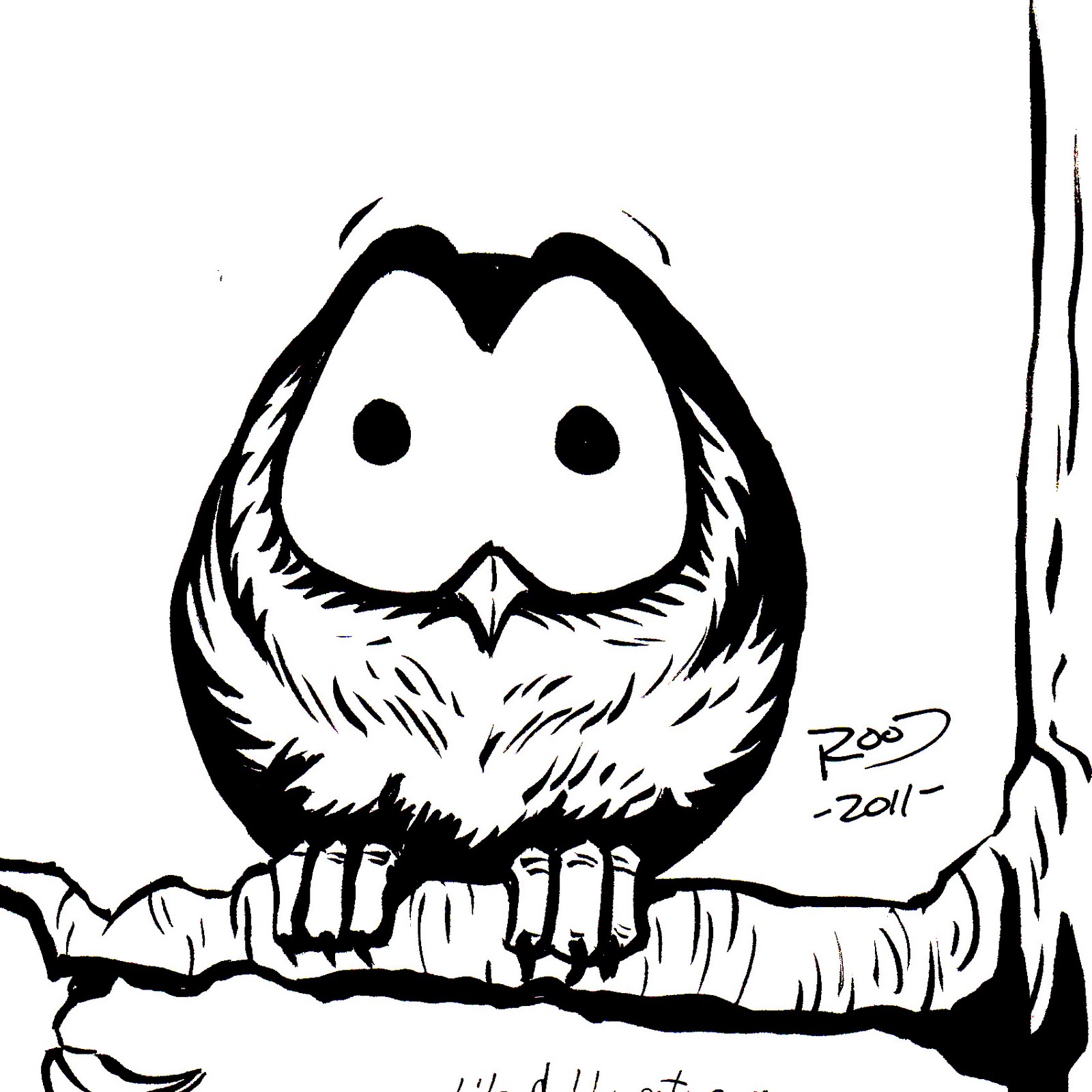 Baby Owl Cartoon
