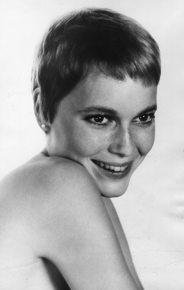 30 Beautiful Portraits of Mia Farrow With Pixie Haircut in the 1960s