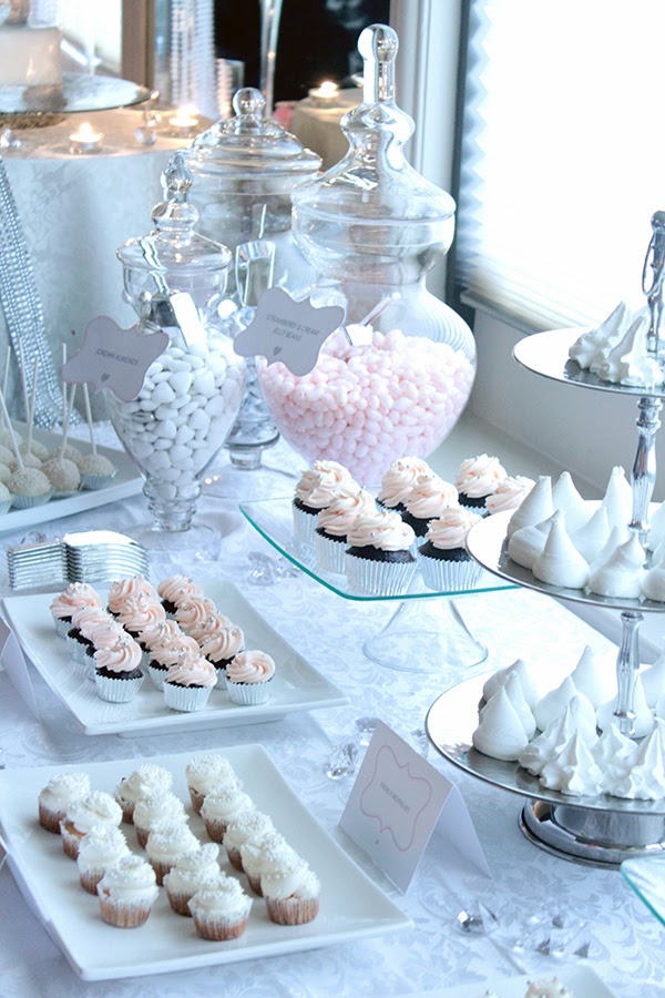 Sweet Lovely Bakes Blush & Silver Sweets Table