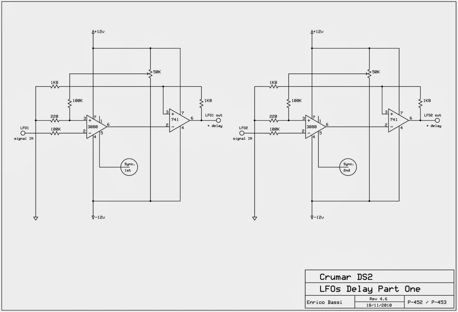 Schema elettrico lfo