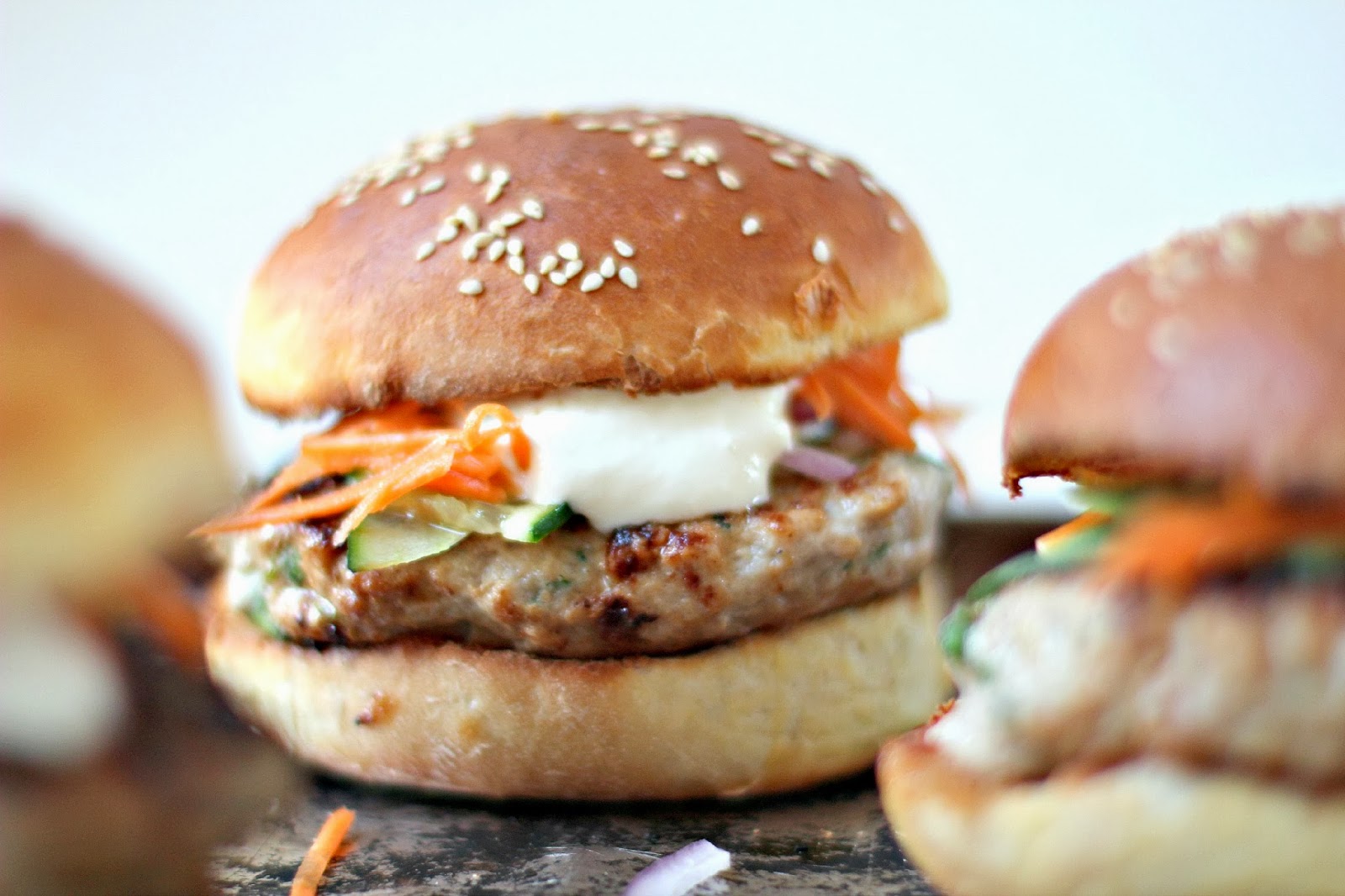 Milk and Honey Spicy Chicken Burgers with Wasabi Yoghurt Sauce