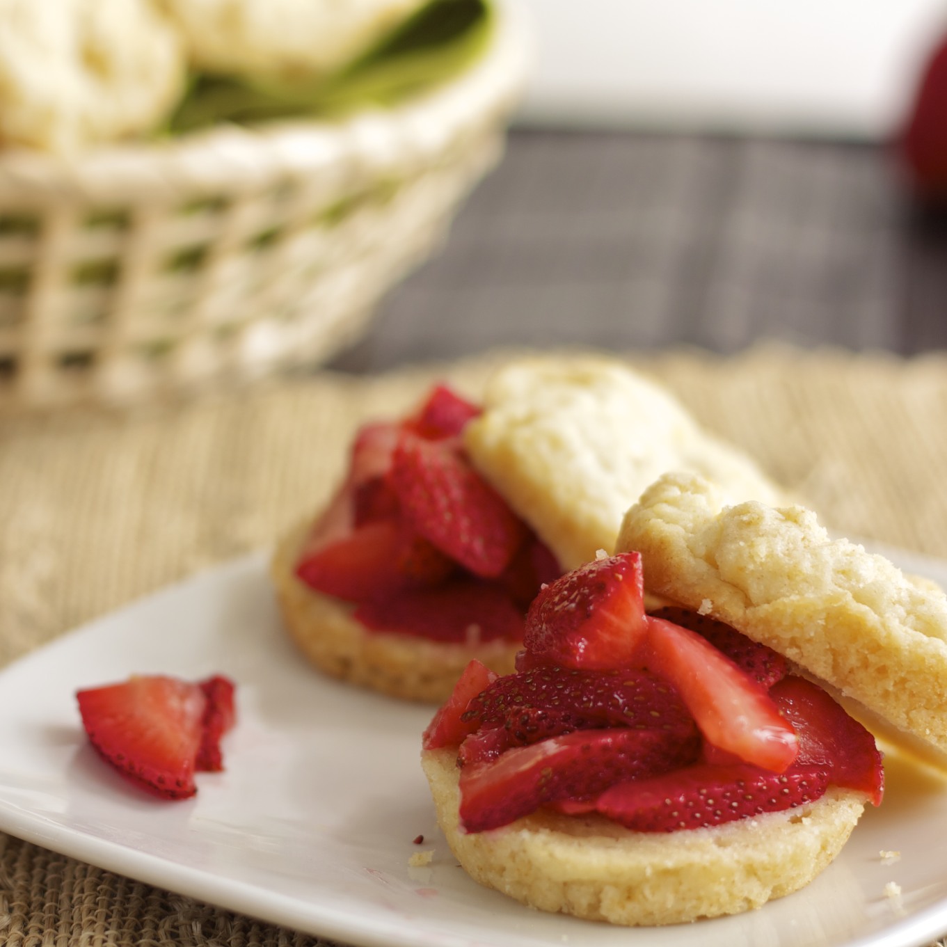 Dude Food Sour Cream Biscuits with Strawberries
