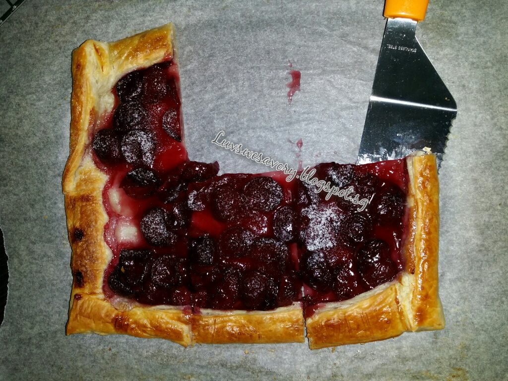 Luvswesavory Cherry Puff Pastry Tart