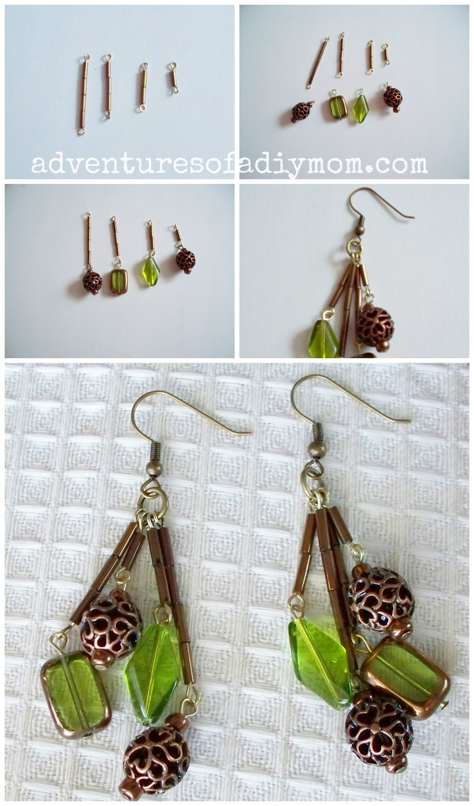 Turn a Necklace into a Bracelet and Earrings Adventures of a DIY Mom