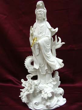 Statua Quan Yin Statuetta 12 cm Dea Divinità Misericordia Amicizia Preghiera 