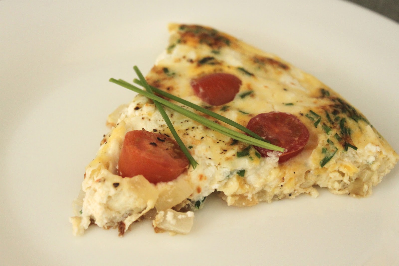 Goat's cheese and tomato frittata Amuse Your Bouche