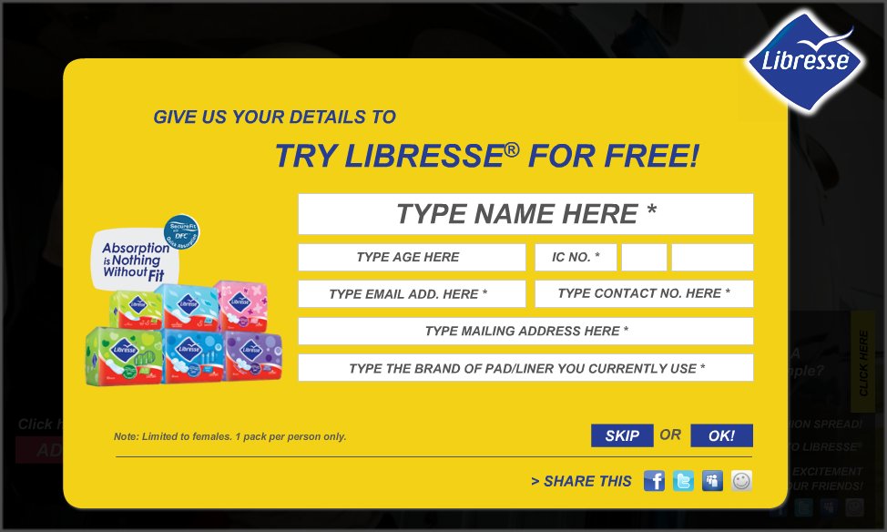 Libresse free sample