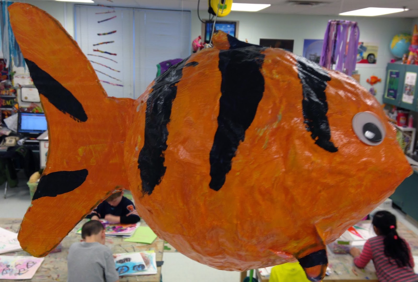 Art Room Blog Advanced Art Club Paper Mache Fish...