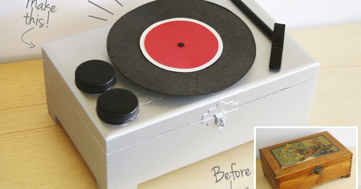 Please Note DIY Record Player Jewelry Box