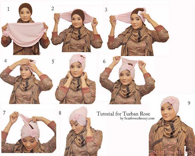 Gambar Tutorial Cara Memakai Jilbab Lengkap 90 Gaya Bagian ke 2