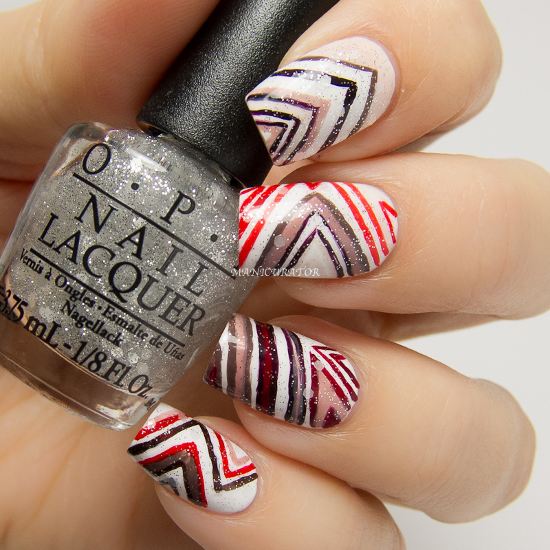 Opi Holiday Gift Sets And Take Ten Freehand Nail Art Manicurator Lol Nail Art Look With Every Color From The Take Ten Set I Just Love How They All Together Even Though My Freehand Lines Leave Me Itchy For