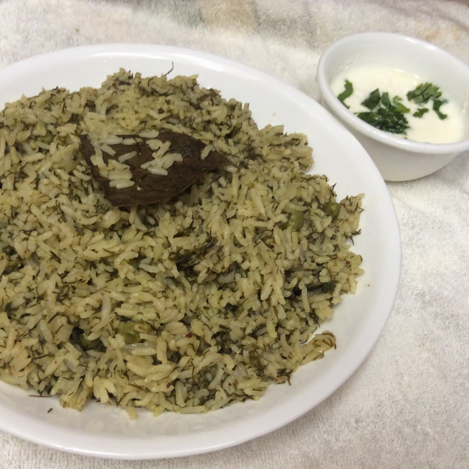 Gayathri's Vegetarian Kitchen. Dill Pulao!