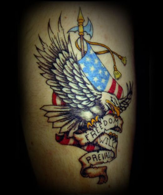 eagles tattoos. american flag eagle tattoo.