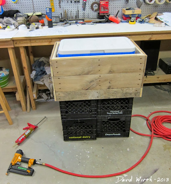 building a pinterest wood cooler stand