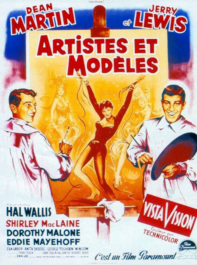 MOVIE POSTERS ARTISTS AND MODELS (1955)