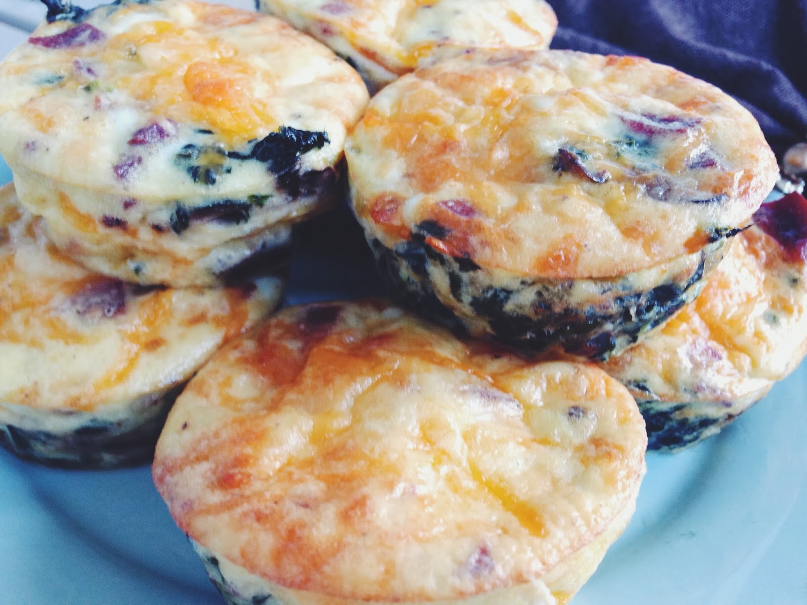 simply indecisive bacon, spinach, and mushroom egg muffins