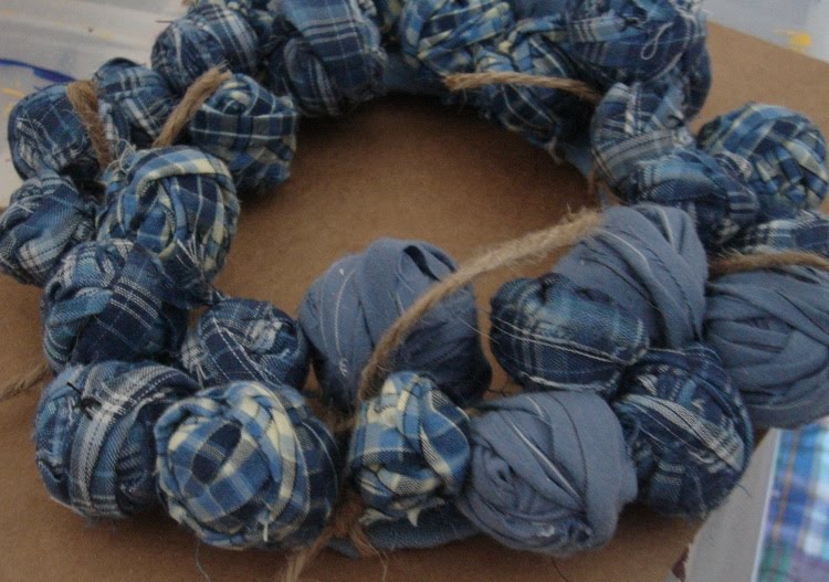 All Thumbs Crafts Rag Ball Wreath Tutorial