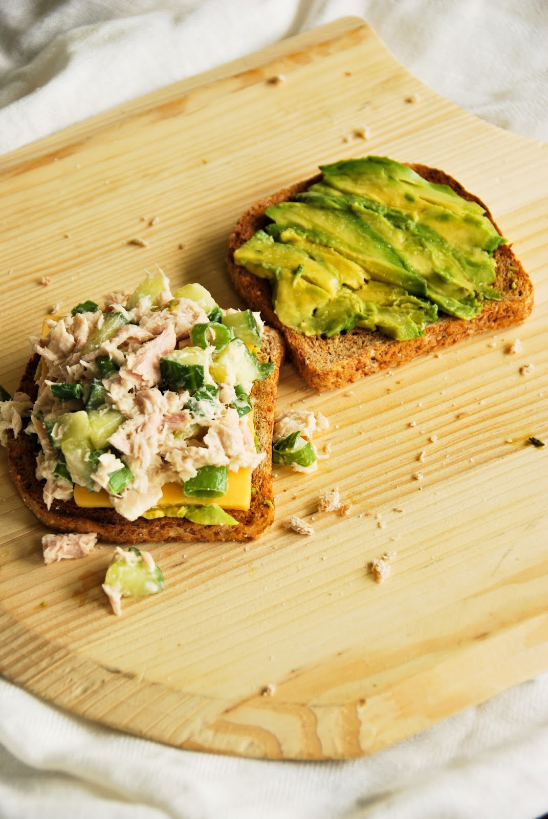 a kitchen cafe Tuna Salad and Avocado Sandwich