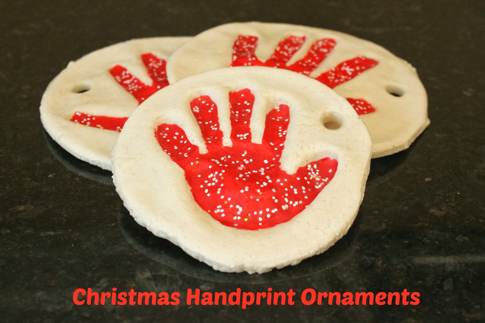 Keeping up with the Kiddos Christmas Handprint Ornaments