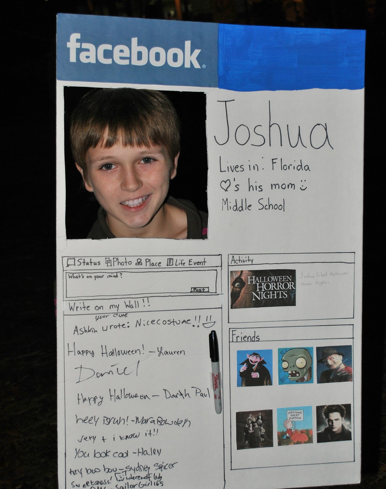 Life With 4 Boys DIY Facebook Page Halloween Costume