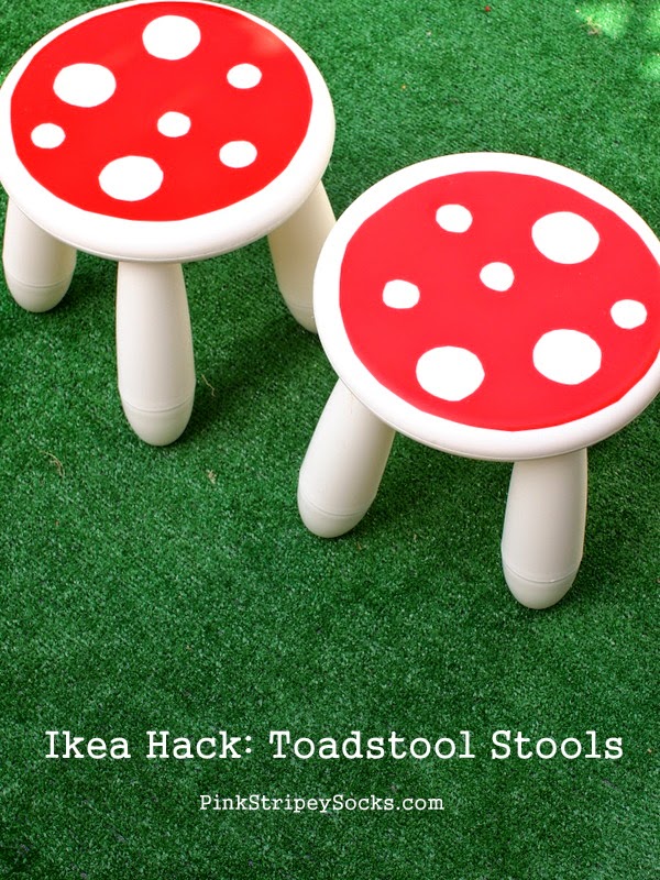 DIY Toadstool Stool (Ikea Hack!) Pink Stripey Socks