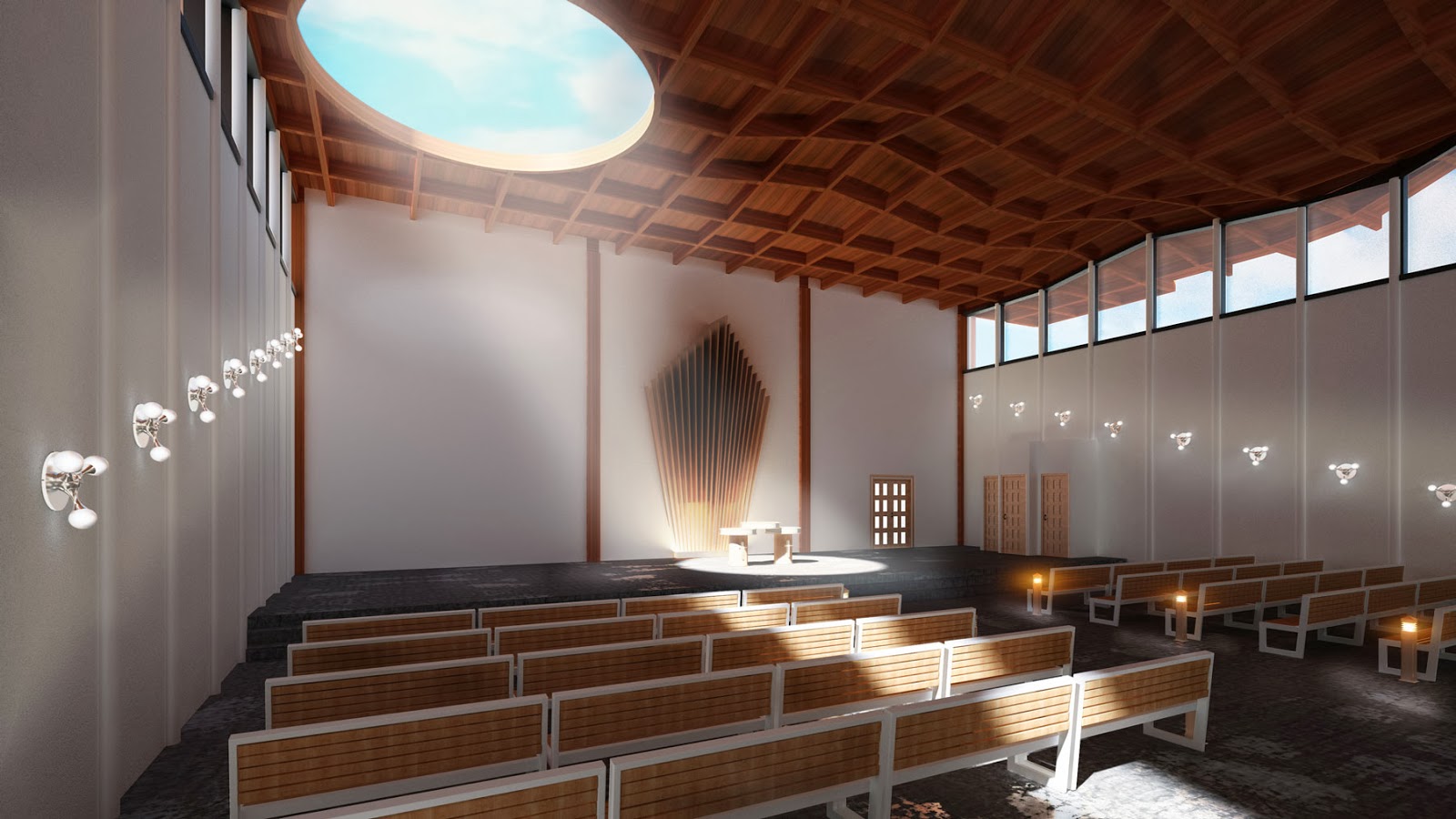 Reconstrucción de un edificio industrial en la Iglesia Católica,Diseño