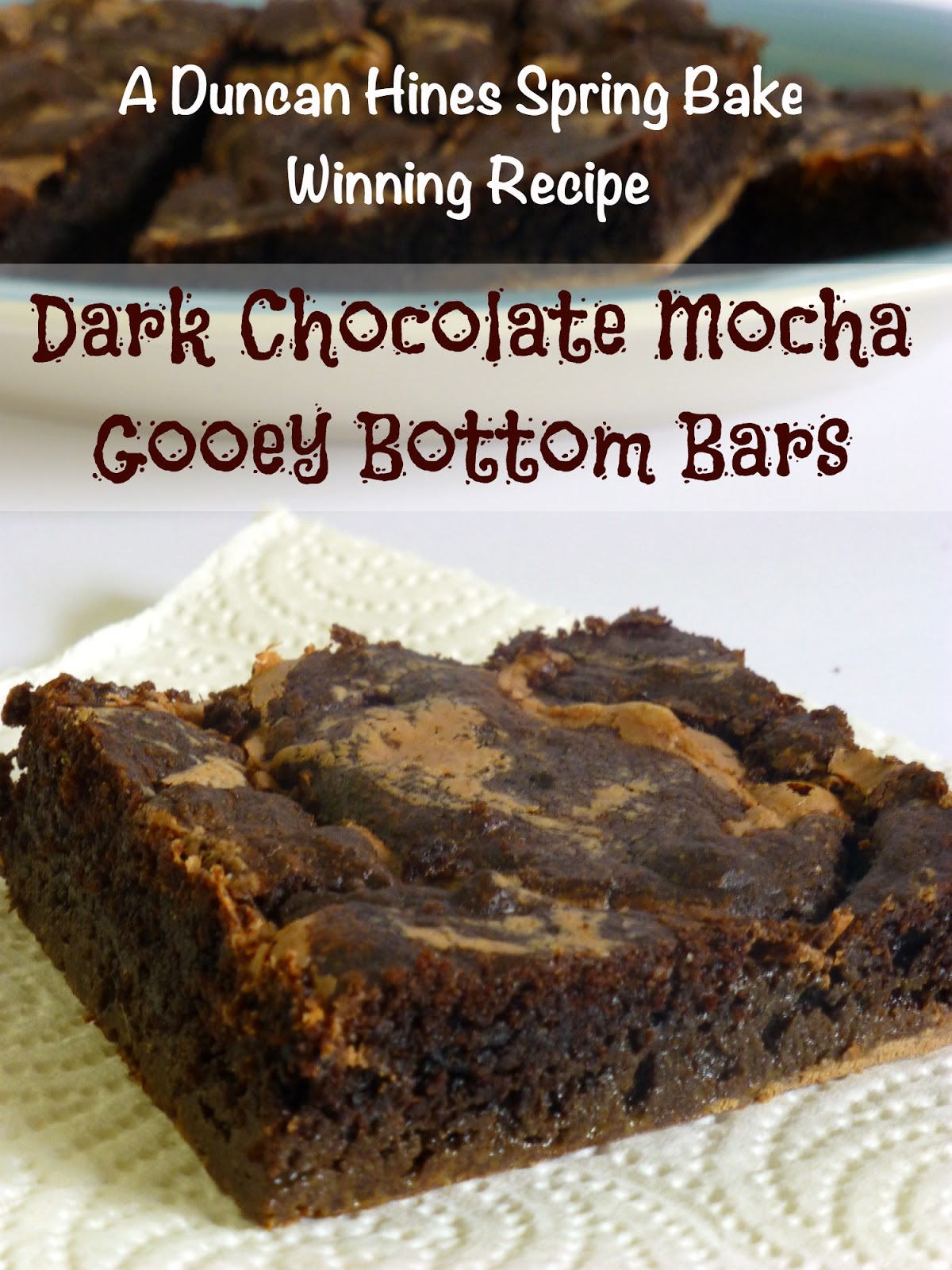 Dark Chocolate Mocha Gooey Bottom Bars
