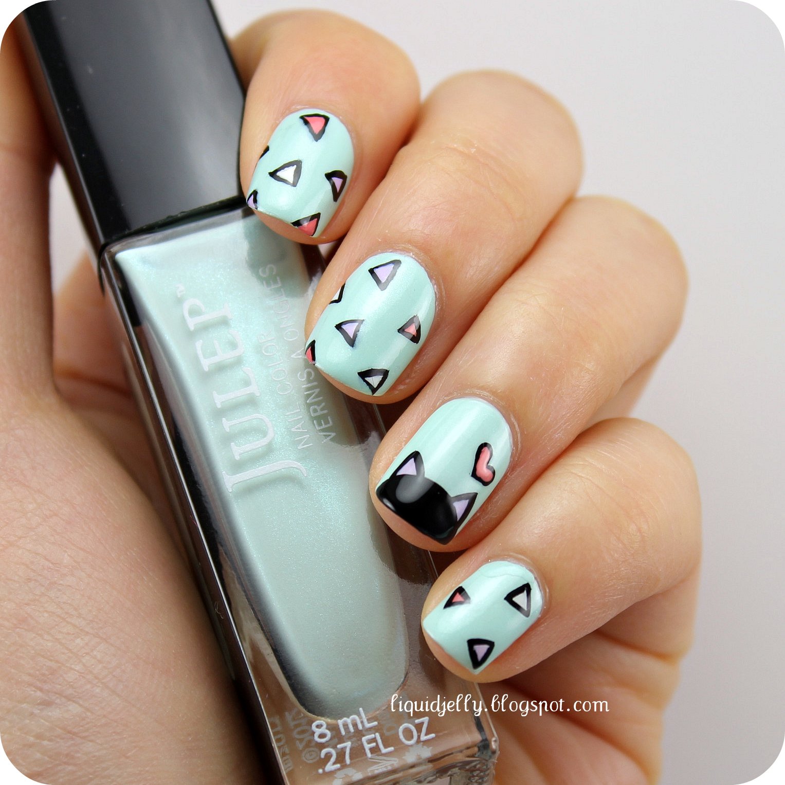 Liquid Jelly: Spring Kitty Nail Art