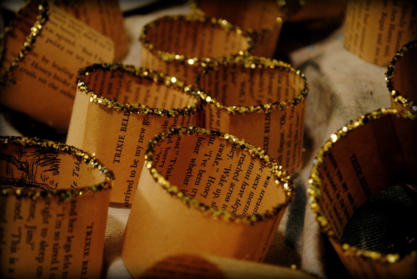 Living With Imperfection Paper Chain a la Vintage Book