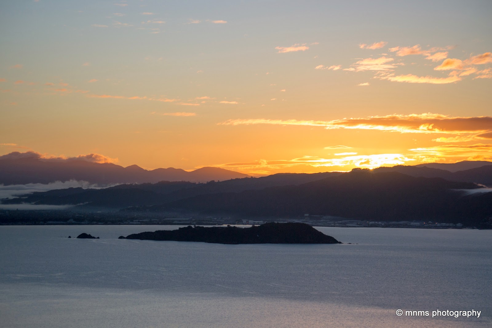 Sunrise in Wellington Harbour