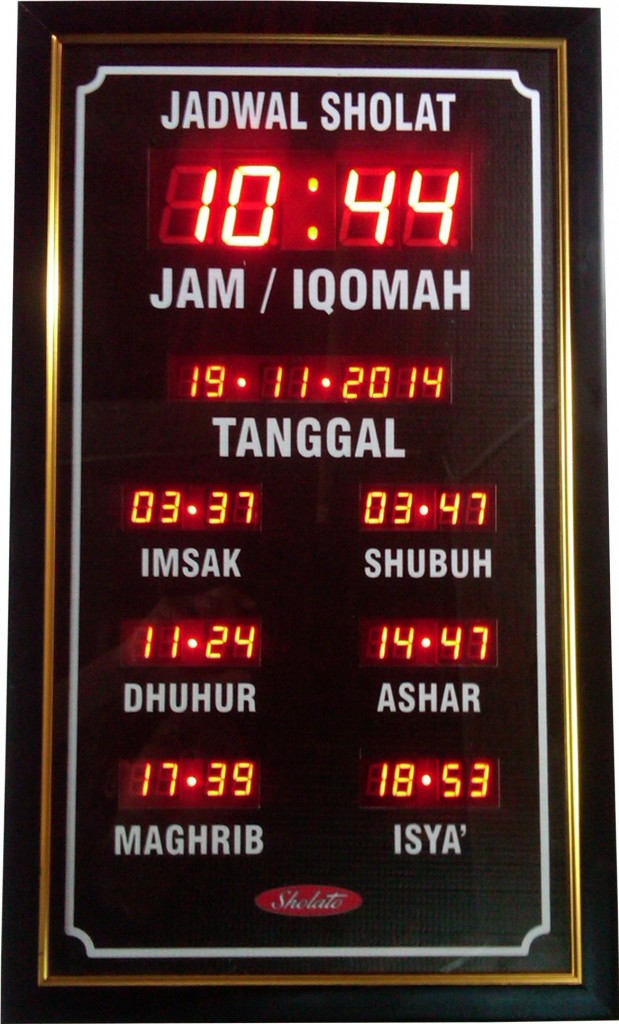 Bim Jual Jam Jadwal Sholat Digital Masjid Iqomah Murah Bergaransi