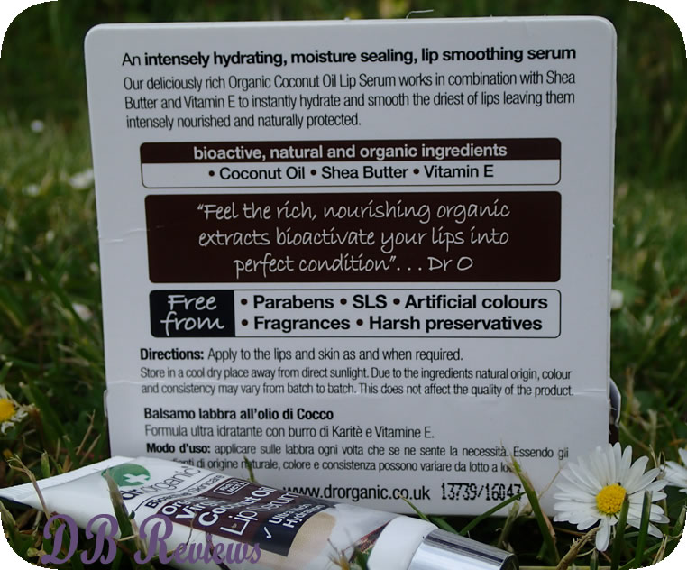 Dr Organic Virgin Coconut Oil Lip Serum DB Reviews Beauty, Fashion