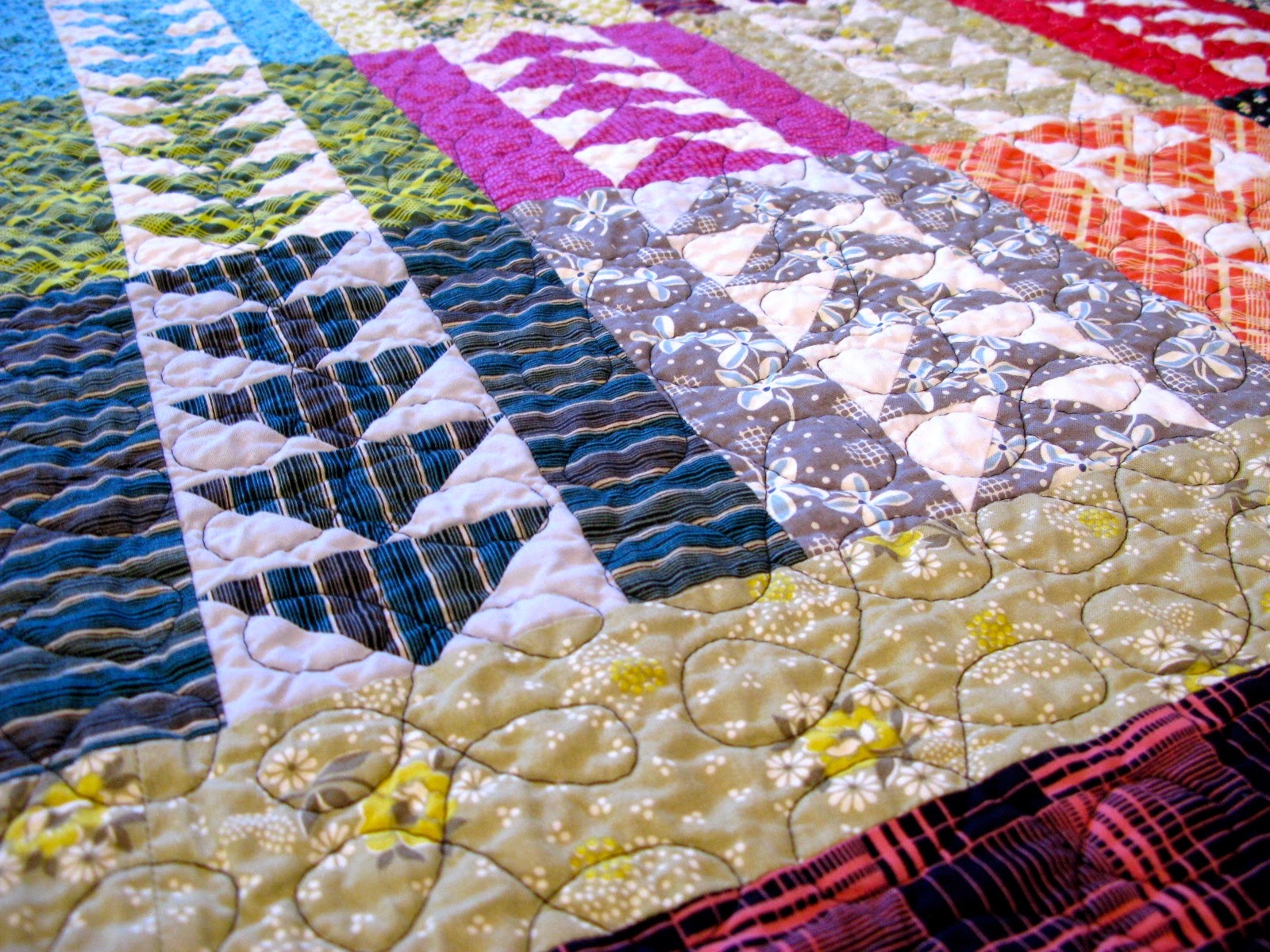 Modern Amish Flying Geese Quilt