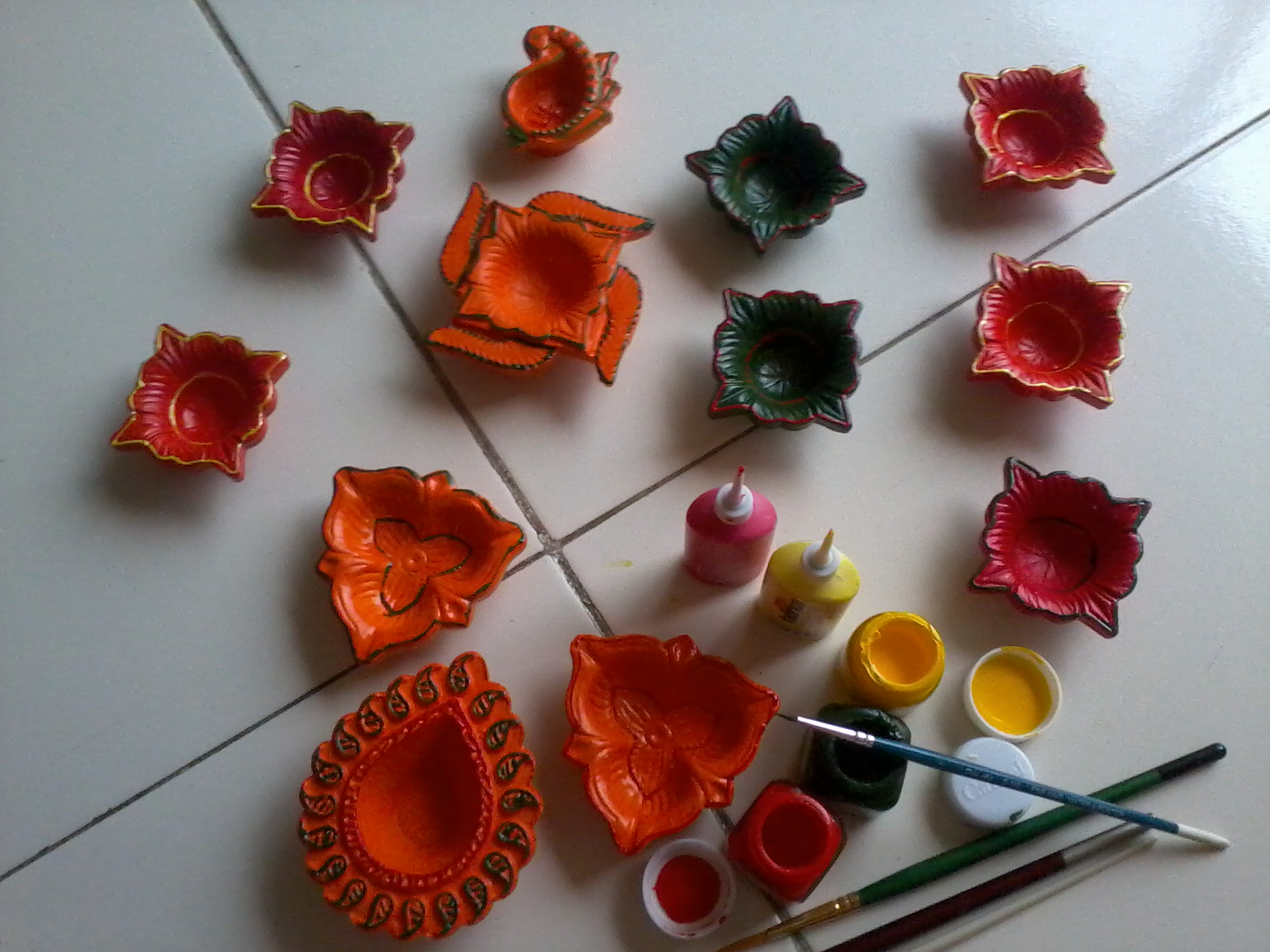 DIY Diya painting
