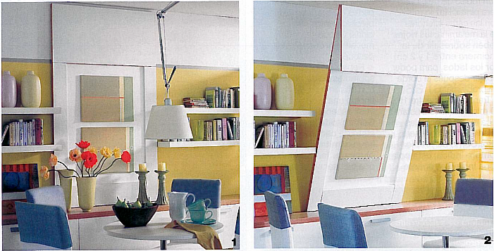 Carpintería: Mesa de Comedor Abatible, Disimulada en la Pared Carpintería: Mesa de Comedor Abatible, Disimulada en la Pared