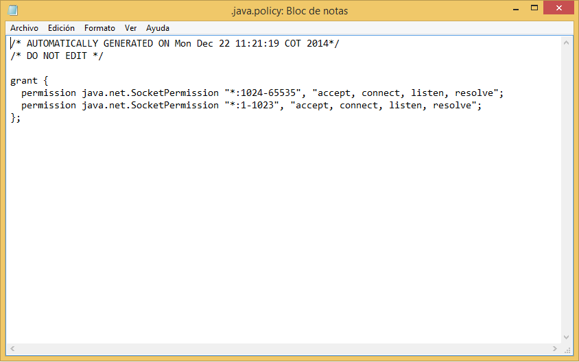 oracleguru SOLUCIONADO java.security.AccessControlException access